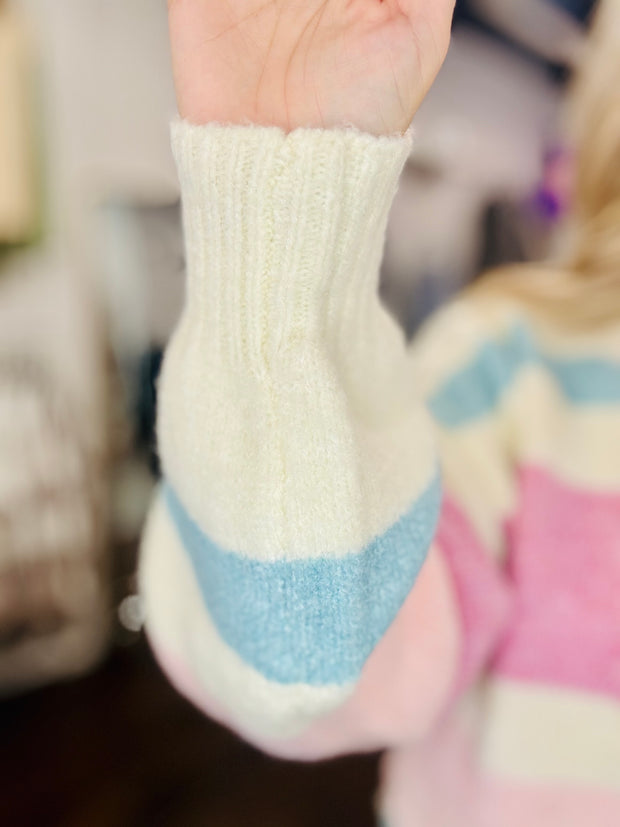 Pastel Striped Sweater