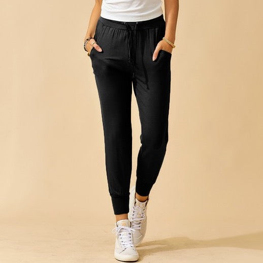 Black jogger sweatpants- small