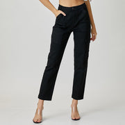 Black High Rise Cargo Jeans