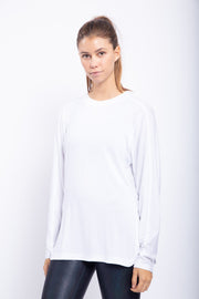 Side Slit Pullover White