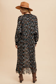 Black Metallic Cardigan-XL
