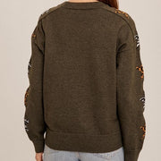 Animal Print Stars Sweater