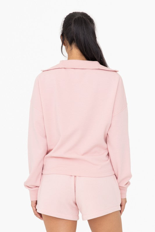 Rose Half Zip Fleece Pullover
