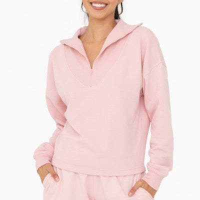 Rose Half Zip Fleece Pullover