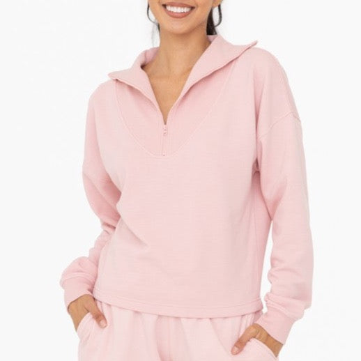 Rose Half Zip Fleece Pullover