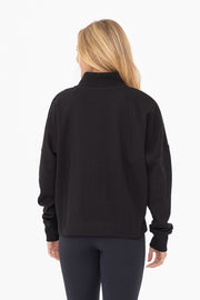 Black Half Zip Fleece Pullover