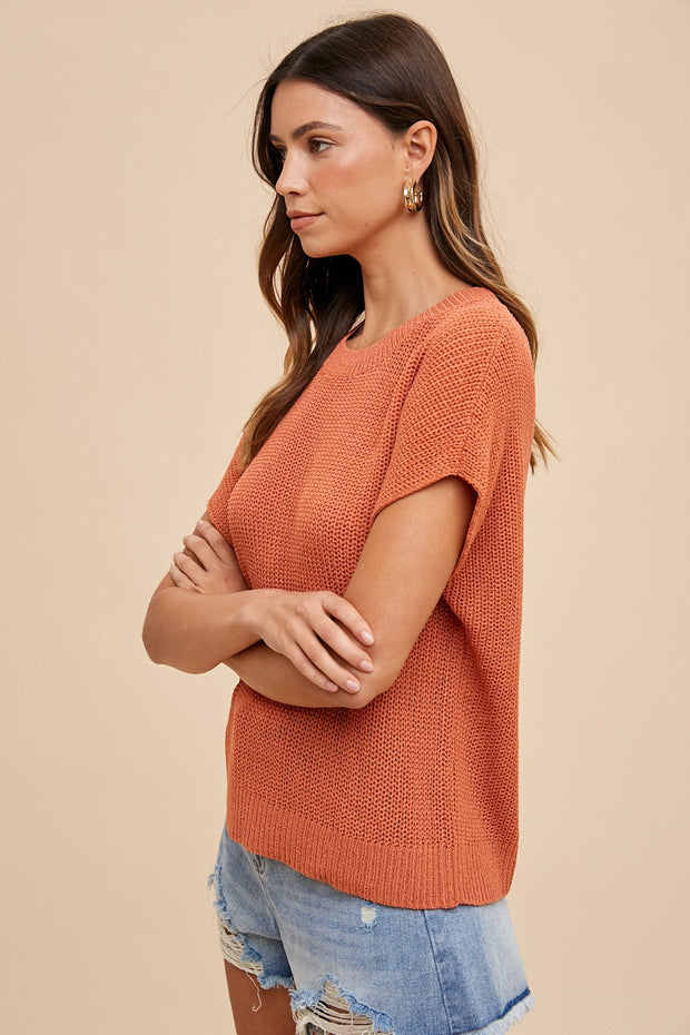 Clay Short Sleeve Sweater - XL