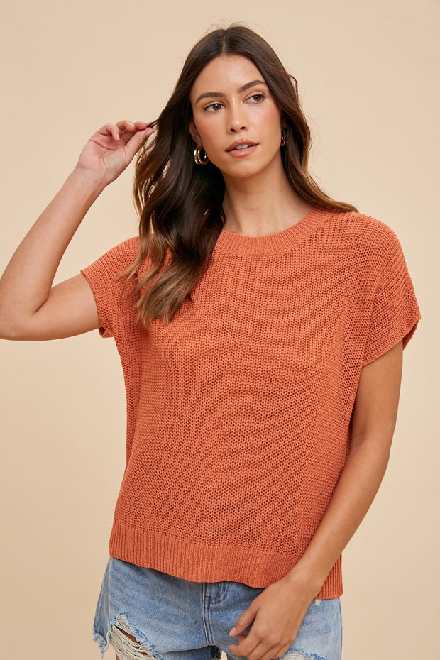 Clay Short Sleeve Sweater - XL