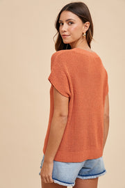 Clay Short Sleeve Sweater - XL