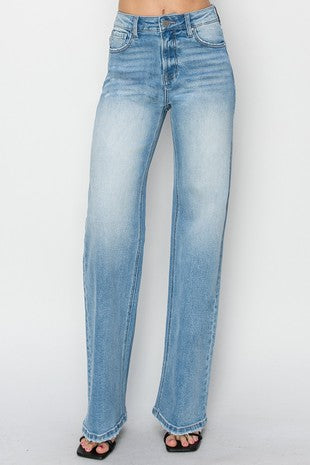 Light Wash Straight Jeans