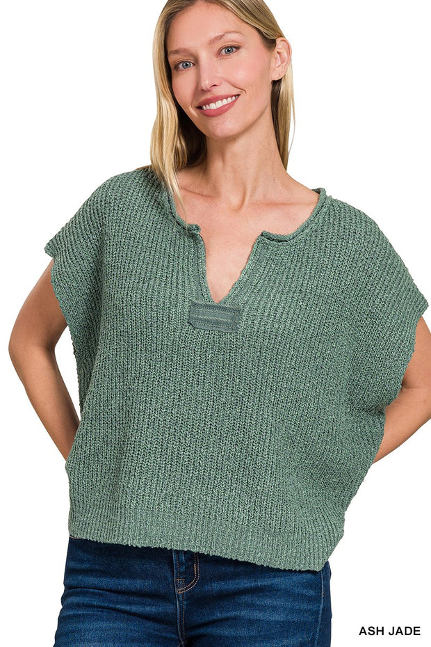 Sage Side Slit Pullover