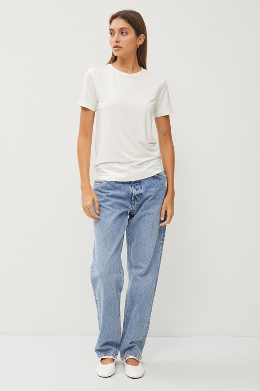 Off White Bamboo Tee - Small