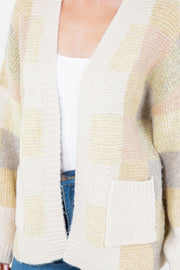 Taupe Patchwork Cardigan - M/L