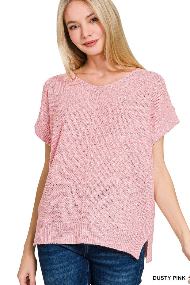 Pink Center Seam Sweater