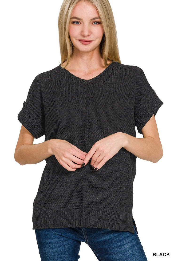 Black Center Seam Sweater - Medium