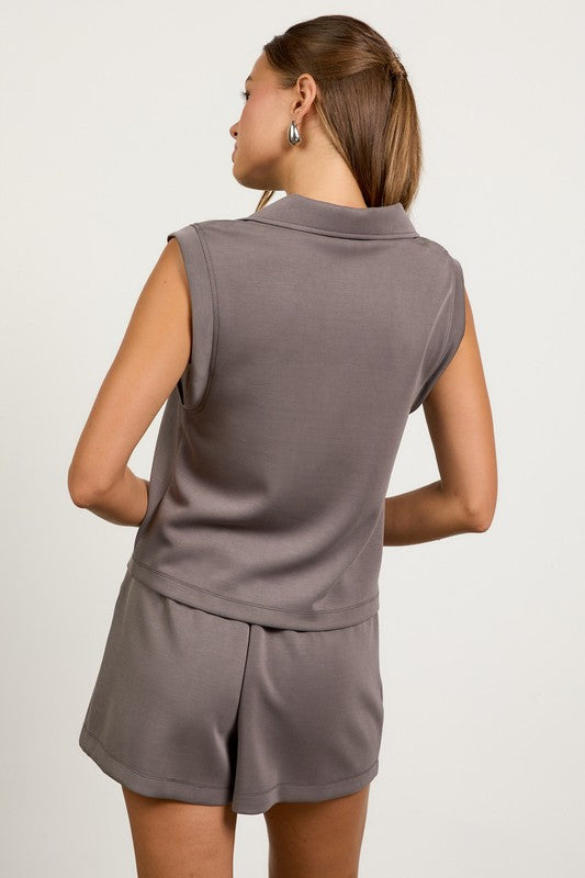 Charcoal Modal Top