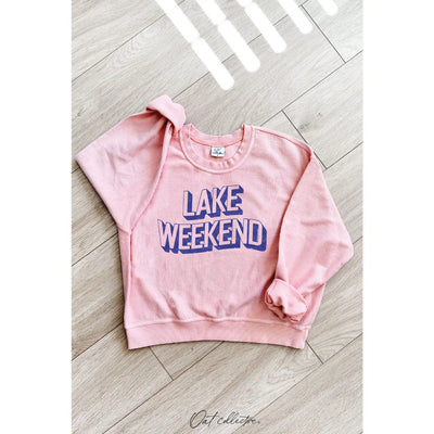 Pink Lake Weekend Vintage Pullover