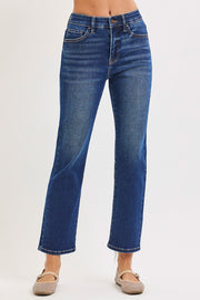 Dark Wash High Rise Crop Jean - 1/25