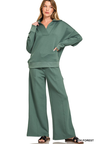 Forest Collared Scuba Sweatshirt