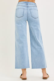 Light Wash High Rise Crop Jean
