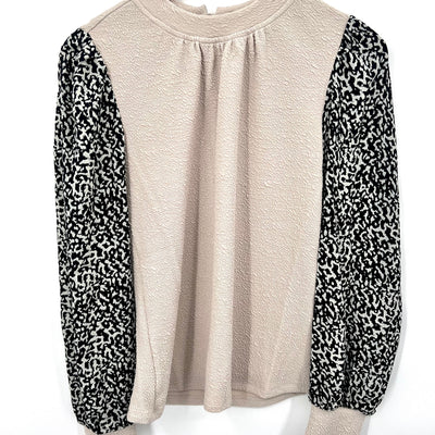 Cream flowy sleeve top