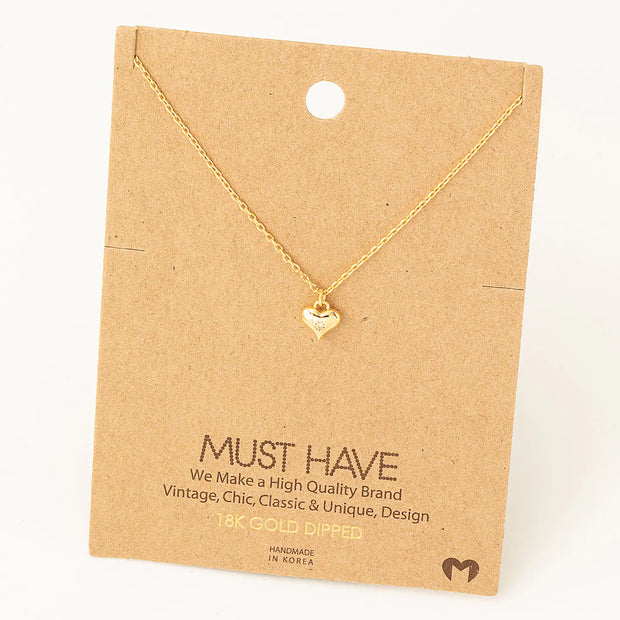 Mini Heart Pendant Necklace