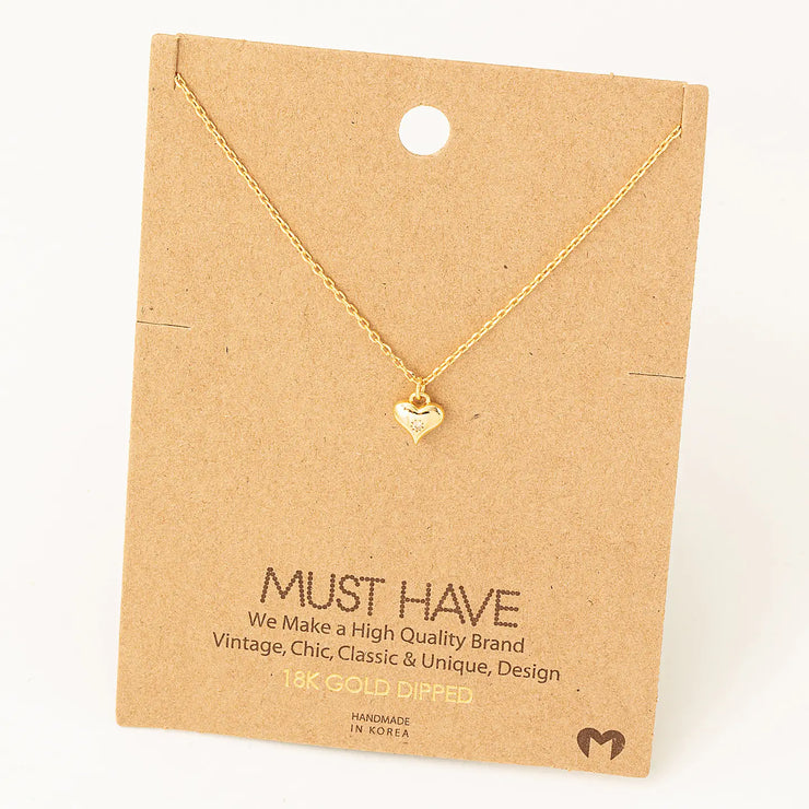 Mini Heart Pendant Necklace