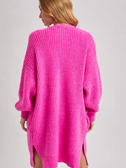 Hot Pink Long Cardigan