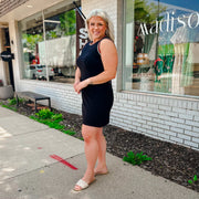 Knit Tank Dress - Black
