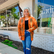 Aztec Cardigan - Rust
