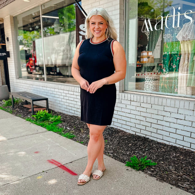 Knit Tank Dress - Black