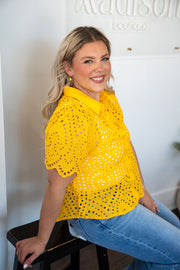 Sunflower Eyelet Lace Top