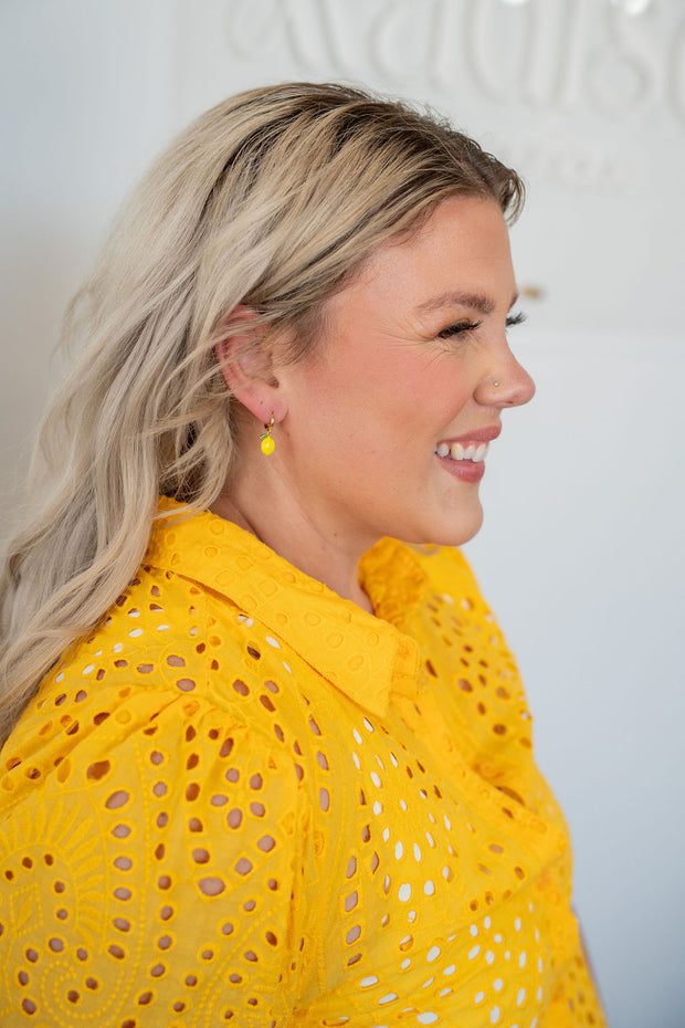 Gold Dipped Lemon Earrings