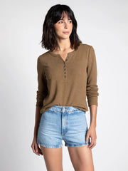 Brown Alex Henley Top-large