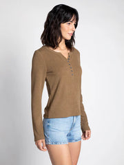 Brown Alex Henley Top-large