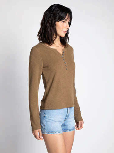 Brown Alex Henley Top-large