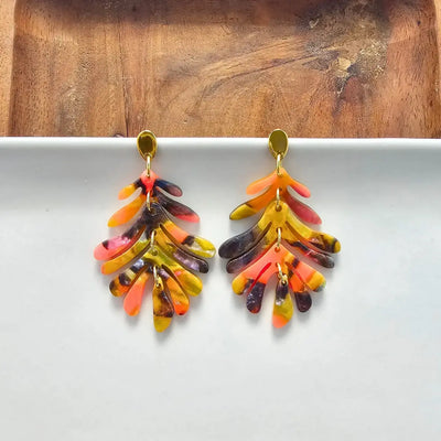 Colorful Palm Earrings