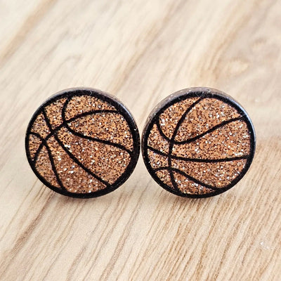 Glitter Basketball Studs