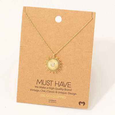 Sun Pendant Necklace