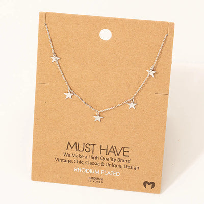 Silver Star Charm Necklace
