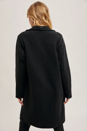 Black Open Front Coat