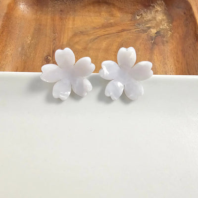 White Blossom Studs