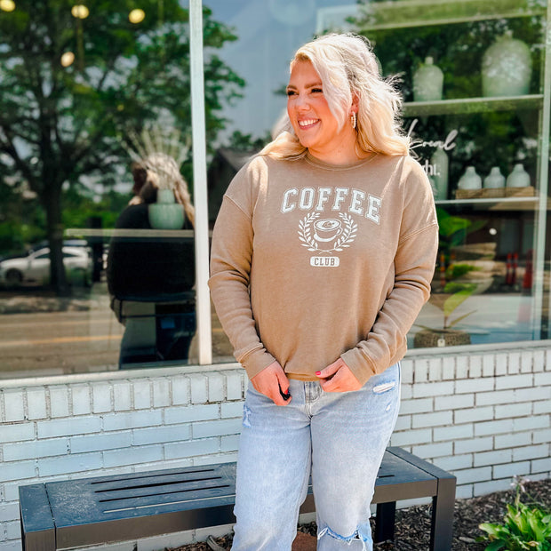 Coffee Club Mineral Crewneck
