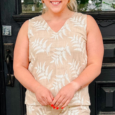 Printed Sleeveless Top