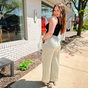 Relaxed Fabric Lounge Pants- Sage - large