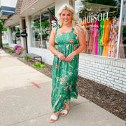 Tie Strap Floral Maxi Dress