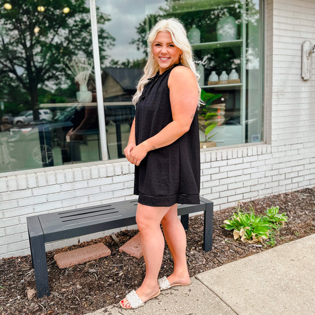 Black Textured Dress
