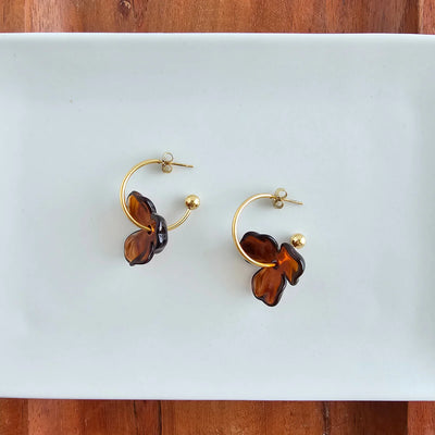 Amber Flower Magnolia Hoop