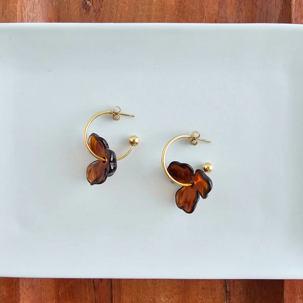 Amber Flower Magnolia Hoop