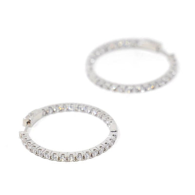 Infinity Hoop Earrings - Crystal